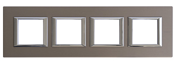 BT Axolute Бронза Рамка 2+2+2+2 мод прямоугольная (надпись горизонтально) HA4802M4HBR