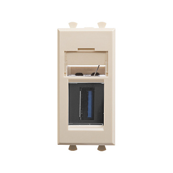 DKC USB 3.0 розетка модульная, тип А-А, "Avanti", "Ванильная дымка", 1 модуль