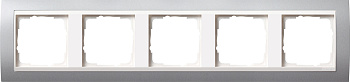 Gira Event Алюминий/Бел.глянц. Рамка 5-ая 0215326