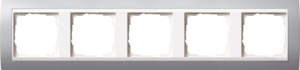 Gira Event Алюминий/Бел.глянц. Рамка 5-ая 0215326