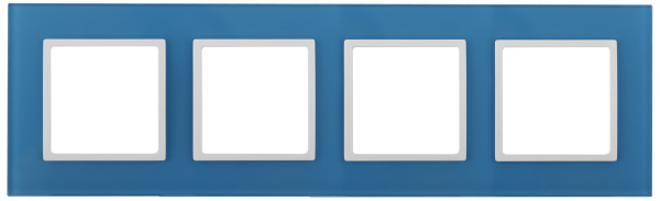 ЭРА 14-5104-28 Elegance Голубой/белый Стекло Рамка 4-ая