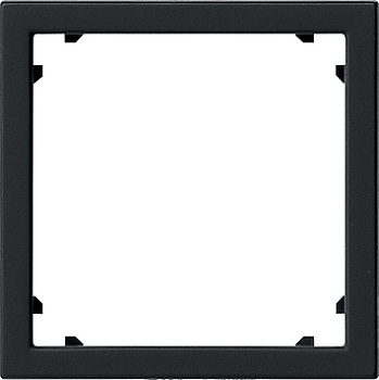 Gira System 55 Черный матовый Адаптерная рамка для приборов с накладкой 45*45 мм (Alcatel) 0283005