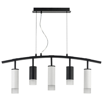 Lightstar LR7353728631 Люстра RULLO 5х50W GU10 ЧЕРНЫЙ/БЕЛЫЙ (571735+214437-2+214486-3+202431-5), шт