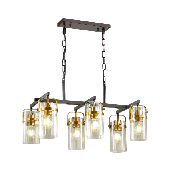 Купить Odeon Light 4653/6 ODL20 569 черный/золотой/прозрачный Люстра E27 6*60W 220V KOVIS