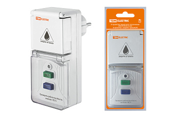 TDM Устройство защитного отключения УЗО-Р-IP44-16-30 (в розетку с защ. крышк.) 16А 30мА IP44 SQ1512-0003