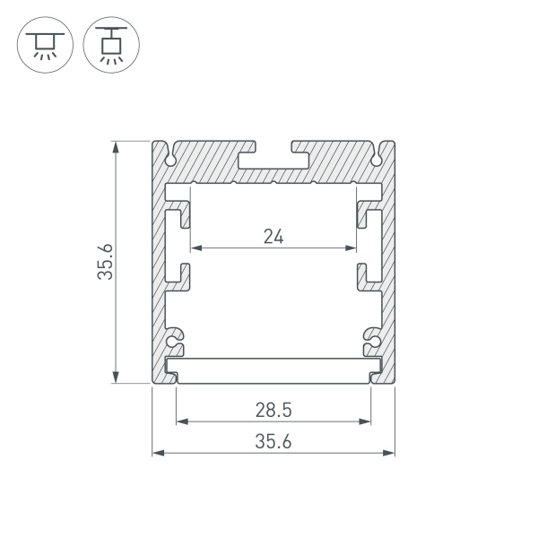 Купить Arlight Профиль SL-ARC-3535-D1500-A90 BLACK (1180мм, дуга 1 из 4) (Алюминий) 025514