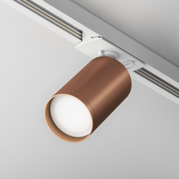 Maytoni Трековый светильник Белый и Медь матовая Focus TR020-1-U-GU10-WC