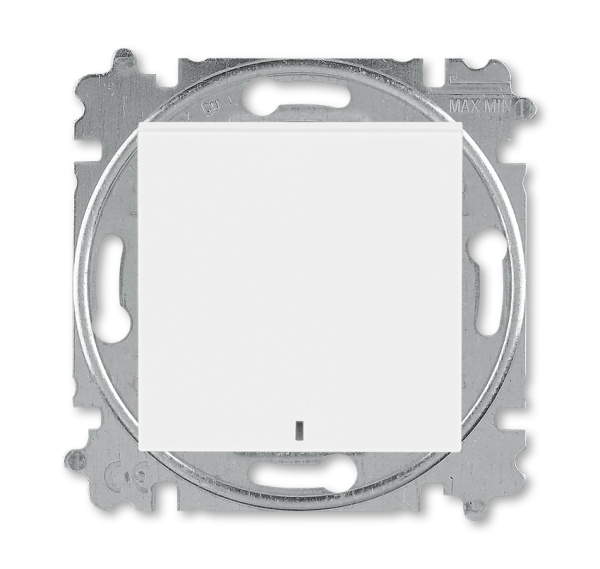 ABB EPJ Levit белый / белый Выключатель 1-клавишный с подсветкой 2CHH590146A6003