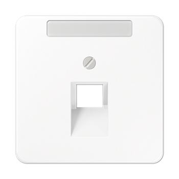 JUNG CD 500/CD plus Белая Накладка 1-ой наклонной ТЛФ/комп розетки с полем для надписи CD569-1NAUAWW