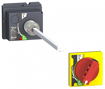 SE Compact NSX Рукоятка поворотная выносная красно/желтая (NSX100-250) LV429340