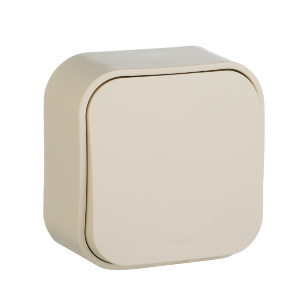 Legrand Quteo Бежевый Выключатель 1-клавишный 10А 782230