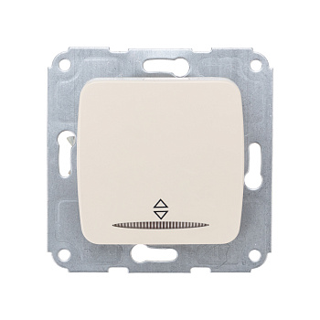 DEA Переключатель 1кл прох. (инд) с/у 10А мех. Беж KRANZ KR-78-0236