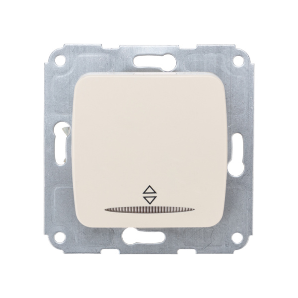 DEA Переключатель 1кл прох. (инд) с/у 10А мех. Беж KRANZ KR-78-0236