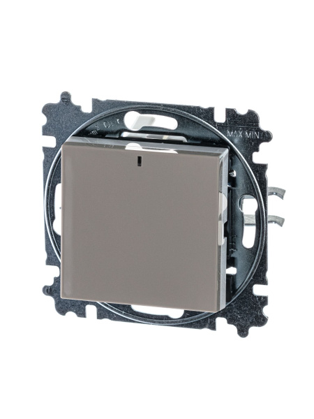 Купить ABB EPJ Levit кофе макиато / белый Переключатель 1-кл, с ориент, подсветкой, 2CHH590646A6018