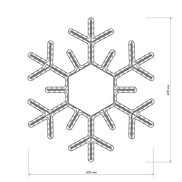 Купить Arlight Фигура ARD-SNOWFLAKE-M5-600x600-360LED White (230V, 20W) (Ardecoled, IP65) 025308