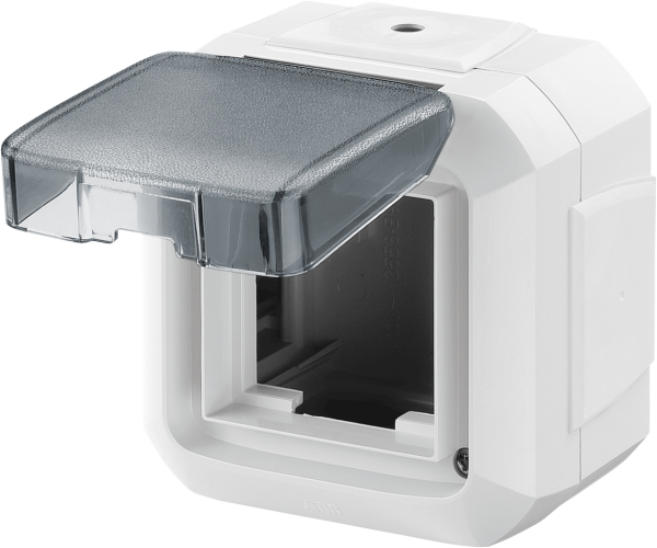 ABB Variant+ Белый Коробка накладного монтажа для механизмов 45х45 с крышкой с четырьмя вводами, IP54 2CHN066541C4500