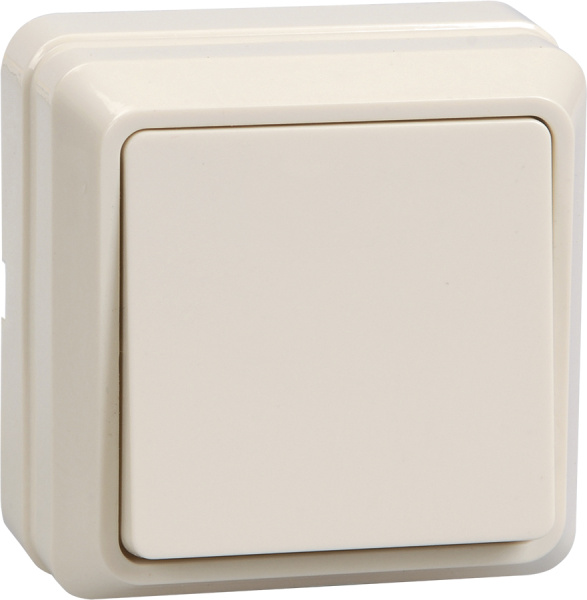 IEK OKTAVA ВС20-1-0-ОКм Выключатель 1кл 10А откр.уст. (кремовый)