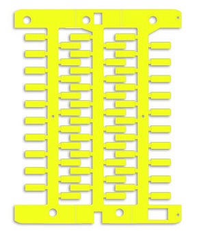 DKC Маркировка для провода, жесткая, для трубочек. 4х12мм. Желтая