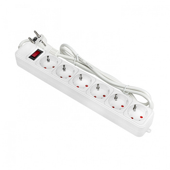 EKF PROxima Сетевой фильтр 6*1,8м 10А/2,2кВт с выкл. c/з ПВС 3х0,75 Блокбастер