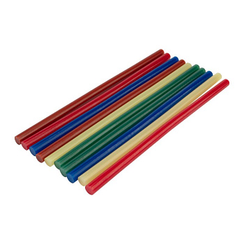 Клеевые стержни d=11,3 мм, L=270 мм, цветные (упак. 10 шт.) Rexant 09-1280