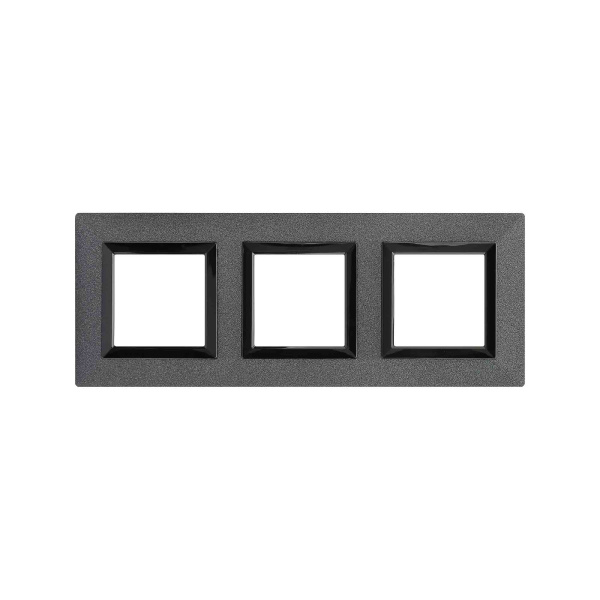 DKC Рамка из металла, "Avanti", графитовая, 3 поста (6 мод.)