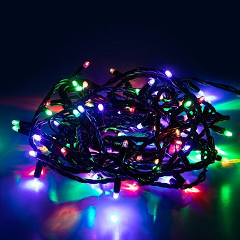ЭРА Светодиодная новогодняя гирлянда ЭРА ERAPS-PM10 нить уличная 10 м мультиколор 100 LED