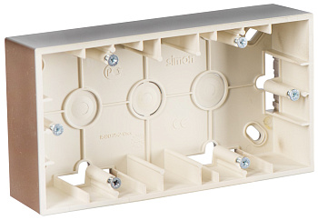 Simon 15 Шампань Коробка 2-ая для наружного монтажа 1590752-034