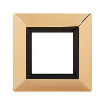 DKC Рамка из металла, "Avanti", золотая, 1 пост (2 мод.)