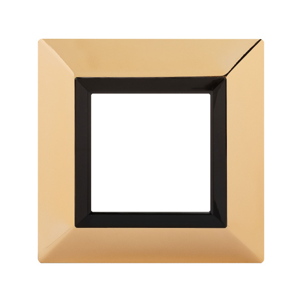 DKC Рамка из металла, "Avanti", золотая, 1 пост (2 мод.)