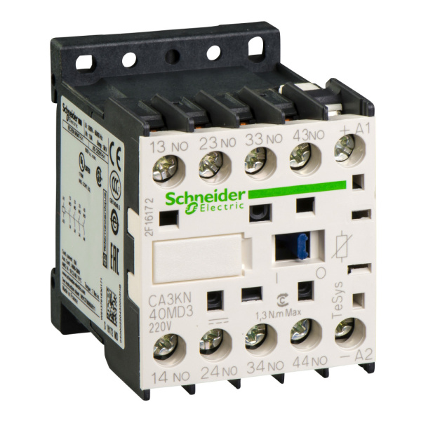 SE Auxiliary contactors Промежуточное реле 3НО+1НЗ, цепь управления 220В DC (CA3KN31MD3)