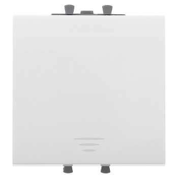 DKC Кнопка одноклавишная модульная, "Avanti", "Белое облако", 2 модуля