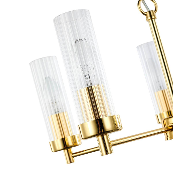 Купить Favourite 2673-5P подвесная люстра Каркас золотого цвета, плафоны из прозрачного стекла