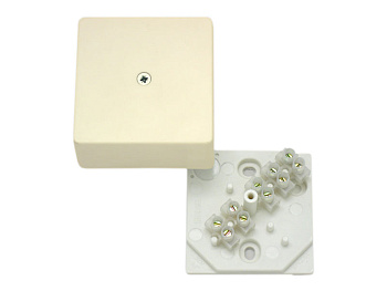 Hegel Коробка разветвительная д/откр установки с клеммником, слоновая кость, размер 60x60x30, IP20 КРК2701 02