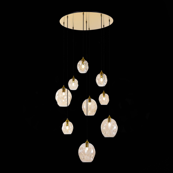 ST LUCE SL1188.303.09 Люстра подвесная Латунь/Коньячный E14/E27 5+4*40W