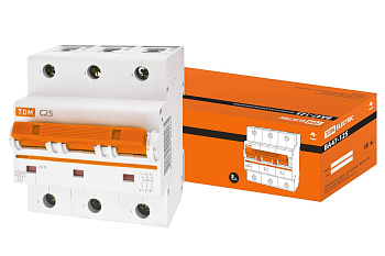 TDM Авт. выкл. ВА47-125 3Р 25А 15кА  х-ка С SQ0208-0076