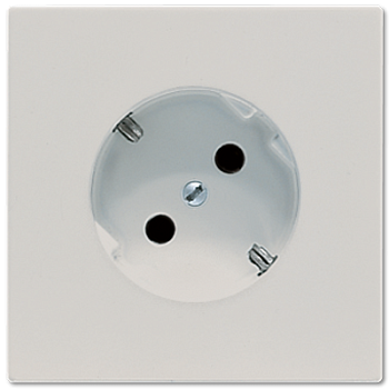 JUNG LS 990 Светло-серая Розетка с/з под углом 45град LS520-45LG
