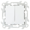 Simon 24 Белый Двухклавишный переключатель 2410397-030
