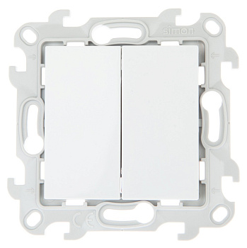 Simon 24 Белый Двухклавишный переключатель 2410397-030
