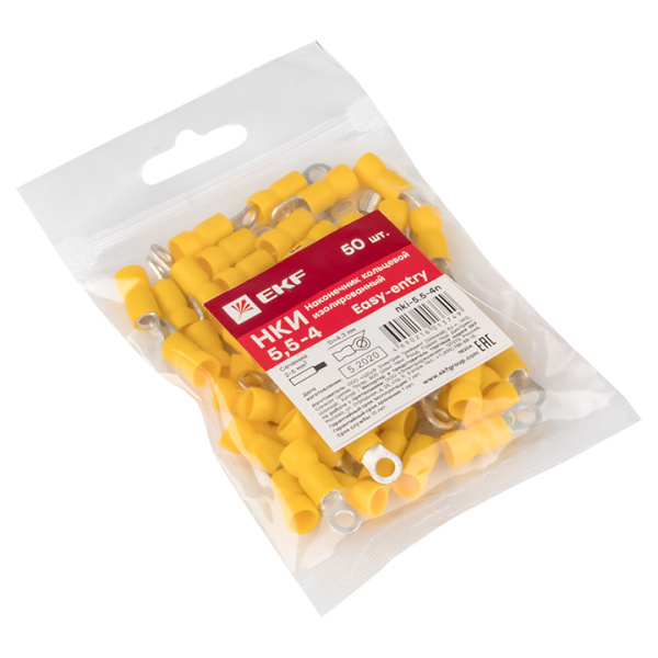 Купить EKF PROxima Наконечник кольцевой изолированный НКИ 6.0-4 (50шт.)