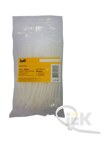 Купить IEK Хомут 2,5х100мм нейлон (100шт)