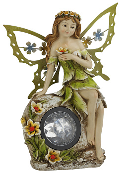 ЭРА SL-RSN27-ELF Садовый светильник на солнечной батарее, полистоун, цветной, 27 см