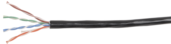 Купить IEK Кабель витая пара U/UTP категории 5E 4 пары LDPE 1м чер. (100м) GENERICA BC3-C5E04-139-100-G