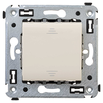 DKC Инвертор одноклавишный в стену, "Avanti", "Ванильная дымка"