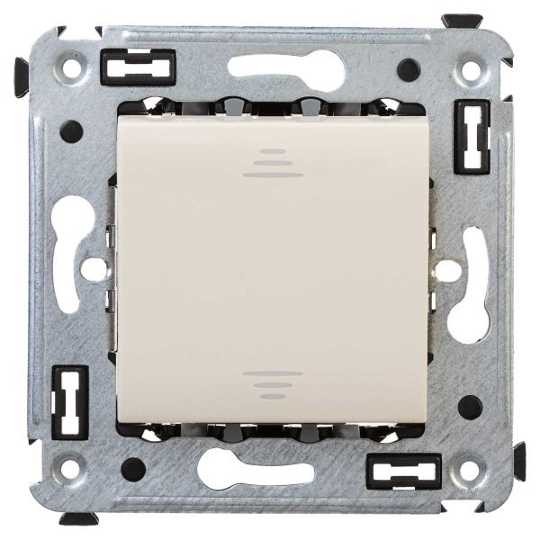 DKC Инвертор одноклавишный в стену, "Avanti", "Ванильная дымка"