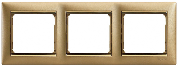 Купить Legrand Valena Матовое Золото Рамка 3-ая гориз 770303