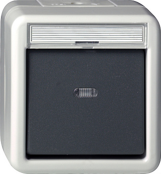 Gira Кнопочный выключатель одноклавишный IP44 015630