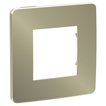 SE Unica Studio Бронза/Бежевая Рамка 1-ная NU280251