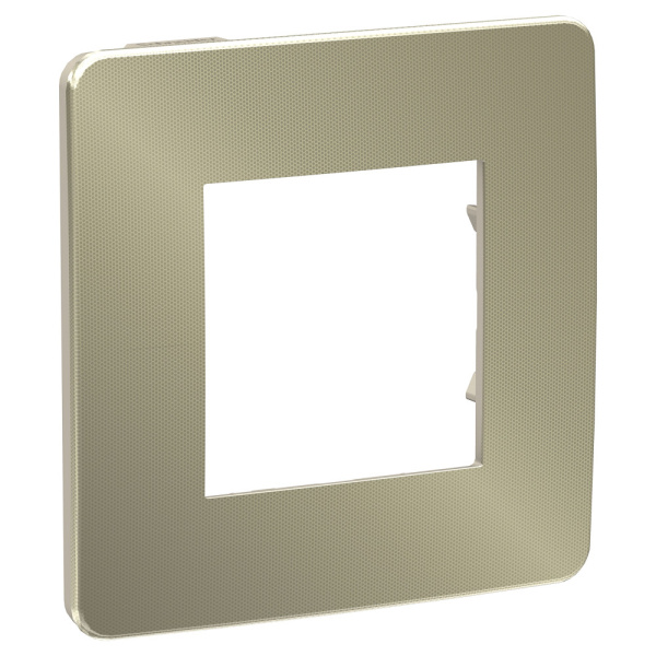 SE Unica Studio Бронза/Бежевая Рамка 1-ная NU280251