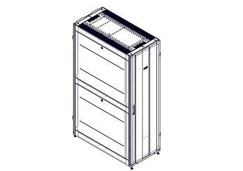 Systeme Electric Шкаф, серия Uniprom, 42U-600/1200, боковые панели 4шт, черный