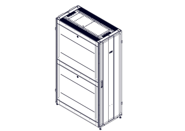 Systeme Electric Шкаф, серия Uniprom, 42U-600/1200, боковые панели 4шт, черный